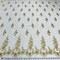 1 Yard Ivory Beaded and Corded Bridal Lace Fabric Embroidered on Polyester Net Mesh 54 Inch Width